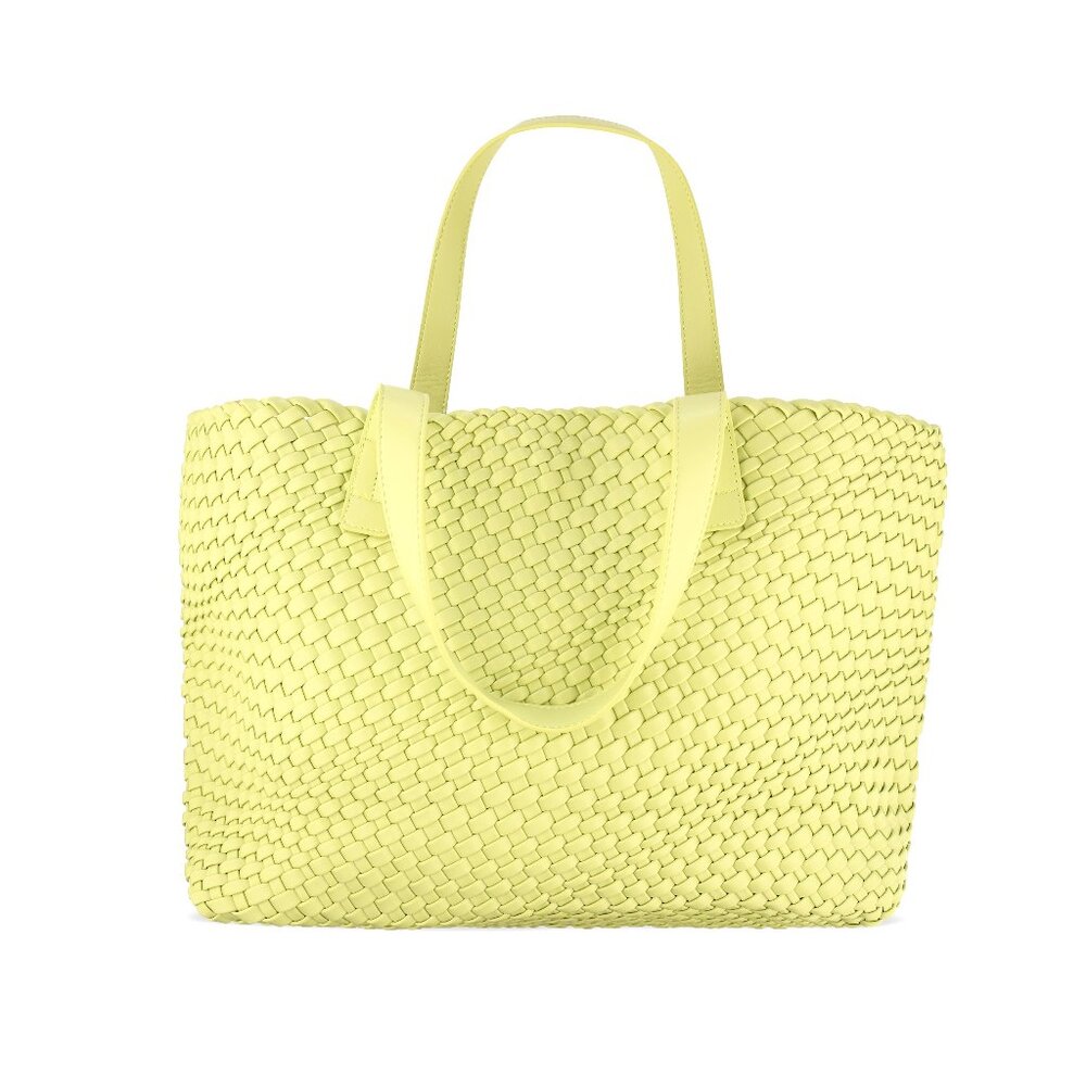 PIQUANT WOVEN TOTE - " PISTACHIO "